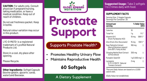 PROSTATE SUPPORT By Glory Edward