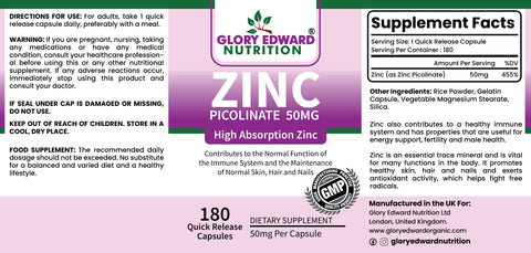 Glory Edward  Zinc  Picolinate 50mg