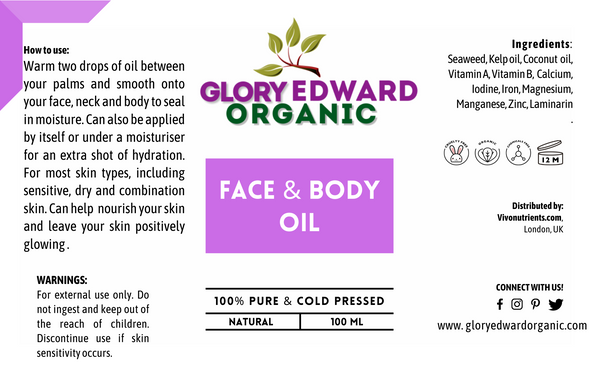 Glory Edward Face And Body Oil Vivo Nutrients