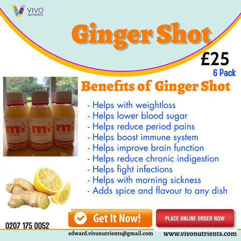 POWER SHOTS Ginger Rush (6 x 100ml Pack)