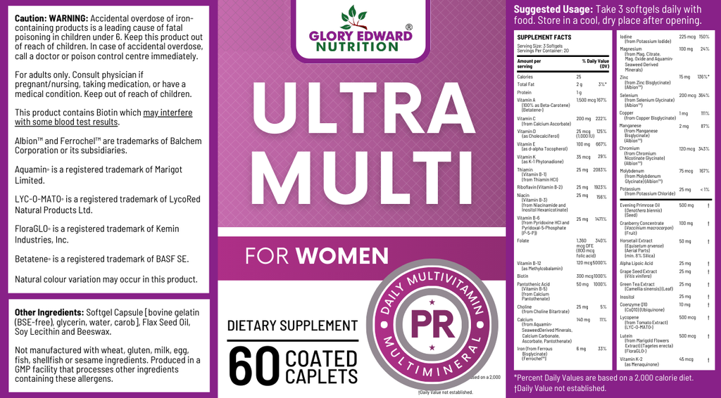 UltraMulti™ Women’s Wellness Multivitamin Glory Edward