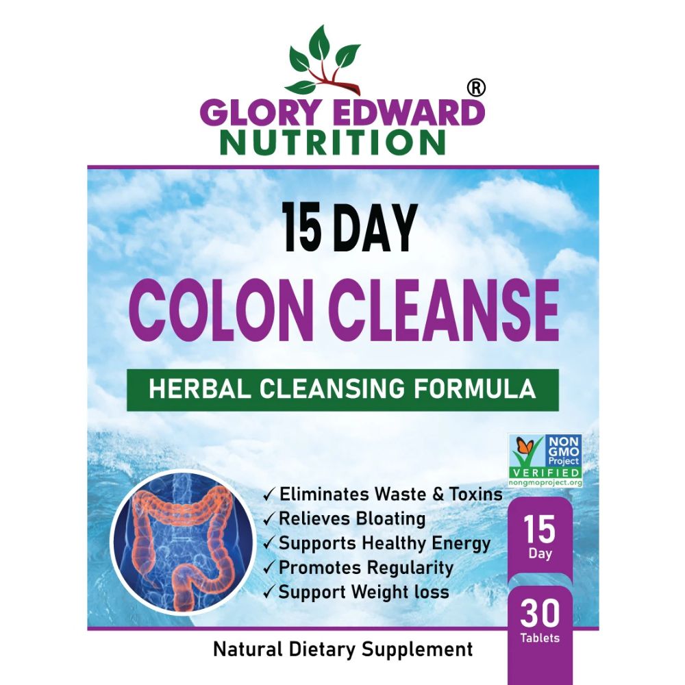 Glory Edward 15 Day Colon Cleanse and Detox, Herbal Detox Formula,