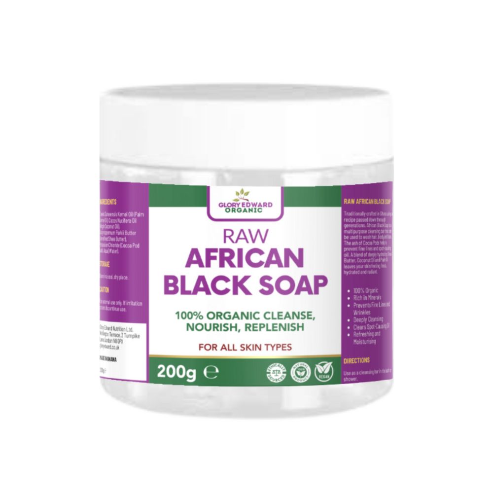 Glory Edward Nutrition Organic Raw African Black Soap