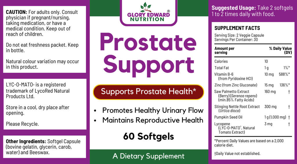 PROSTATE SUPPORT By Glory Edward