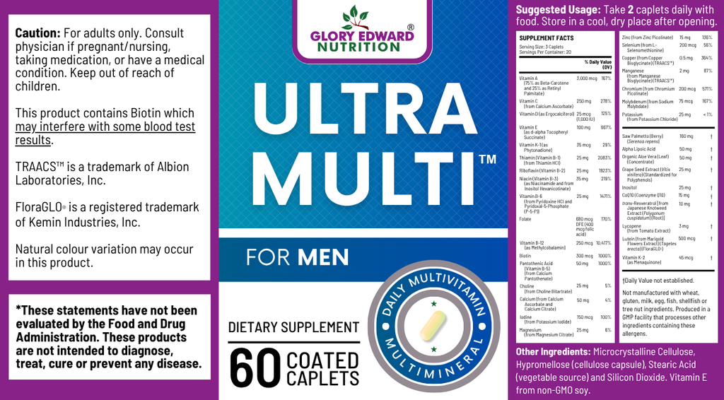 UltraMulti™ Men’s Wellness Multivitamin Glory Edward