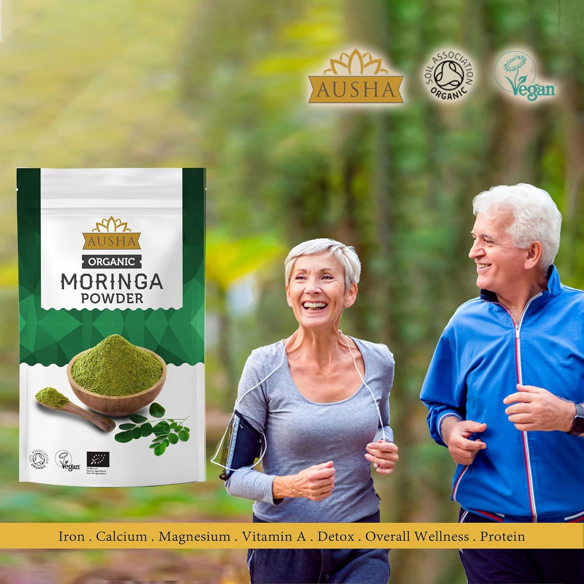 Ausha Organic Moringa Powder (200g)