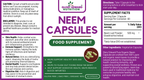 Organic Neem Capsules - Glory Edward Nutrition