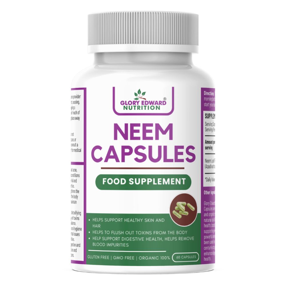 Organic Neem Capsules - Glory Edward Nutrition