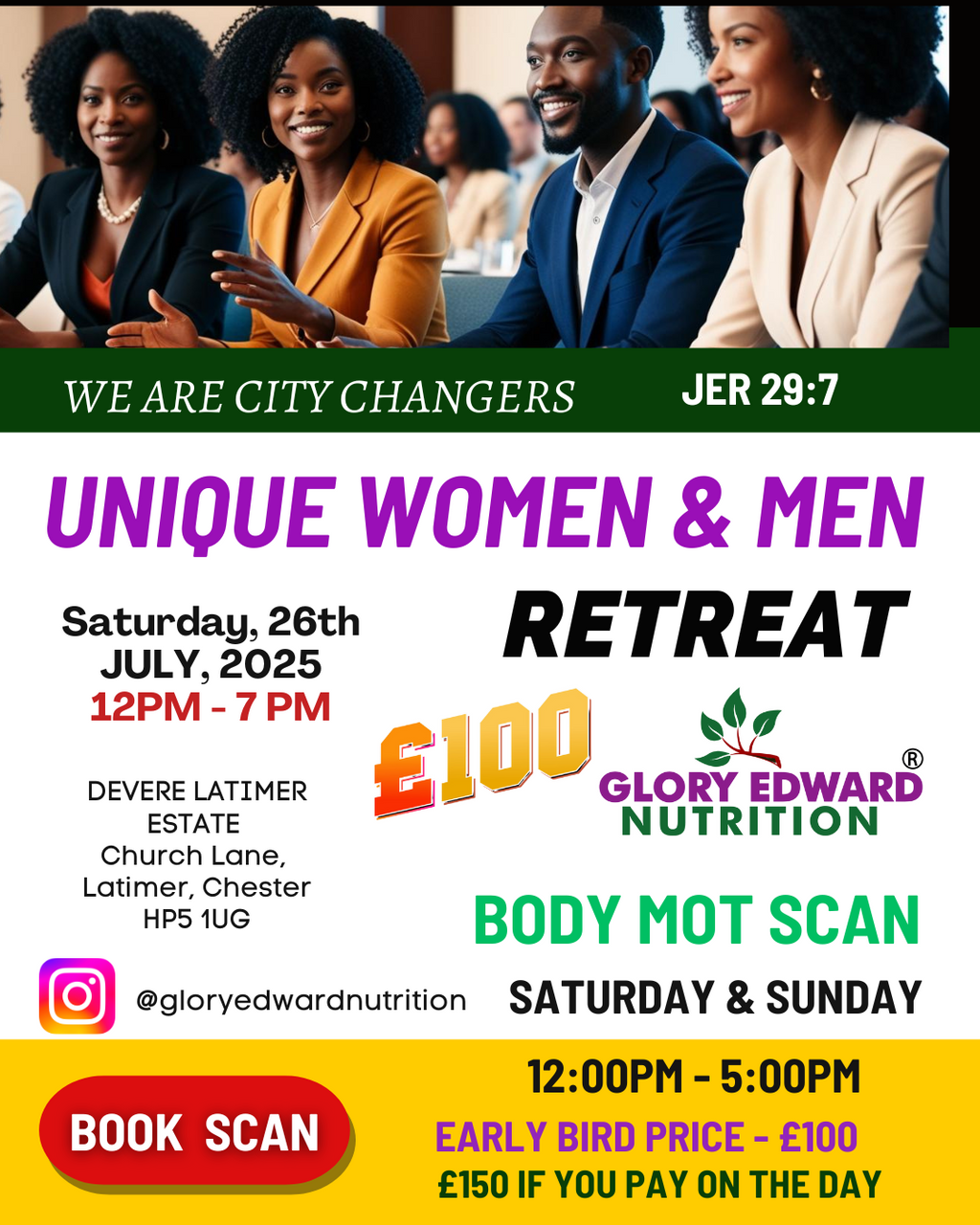 UNIQUE WOMEN RETREAT  Discounted BODY MOT Health Scan & Consultation - 80% OFF