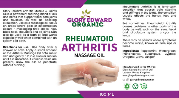 Glory Edward Rheumatoid Arthritis Massage Oil Vivo Nutrients