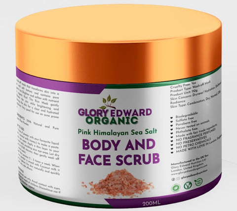 Glory Edward Organic  Pink Himalayan Sea Salt Body & Face  Scrub
