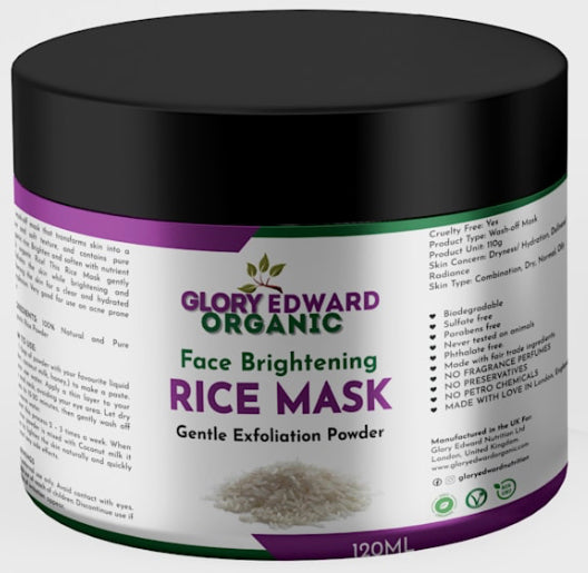 Glory Edward Organic Face Brightening Rice Face Mask - 120ml