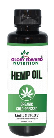 Glory Edward Organic Hemp Seed Oil - Virgin Cold Pressed - 250ml